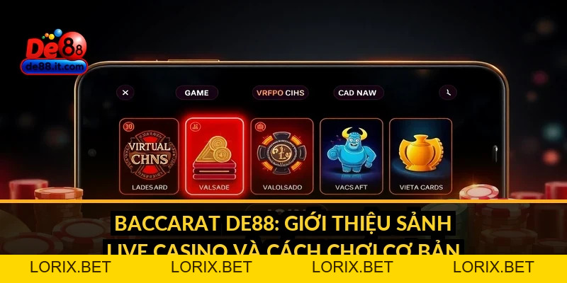 Baccarat DE88: Giới Thiệu Sảnh Live Casino Và Cách Chơi