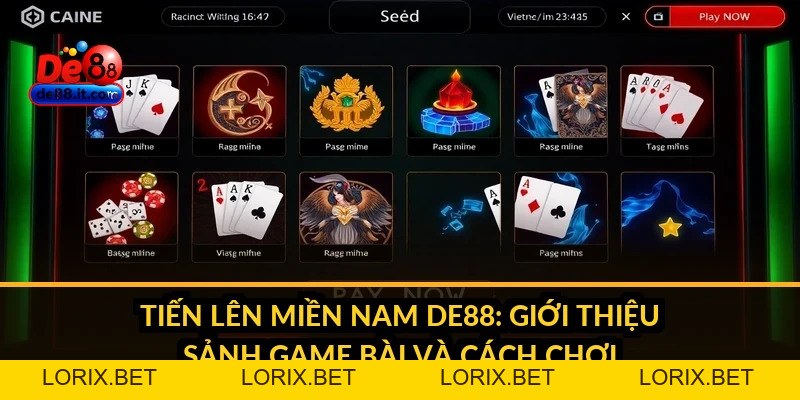 Tiến Lên Miền Nam DE88: Giới Thiệu Sảnh Game Bài
